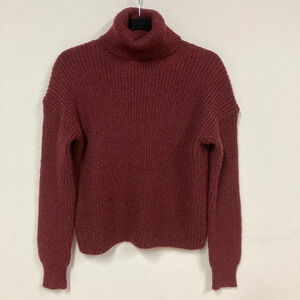 Calvin Klein Jeans Pullover Sweater, Small, Plum-Purple‎ Turtleneck Ribbed